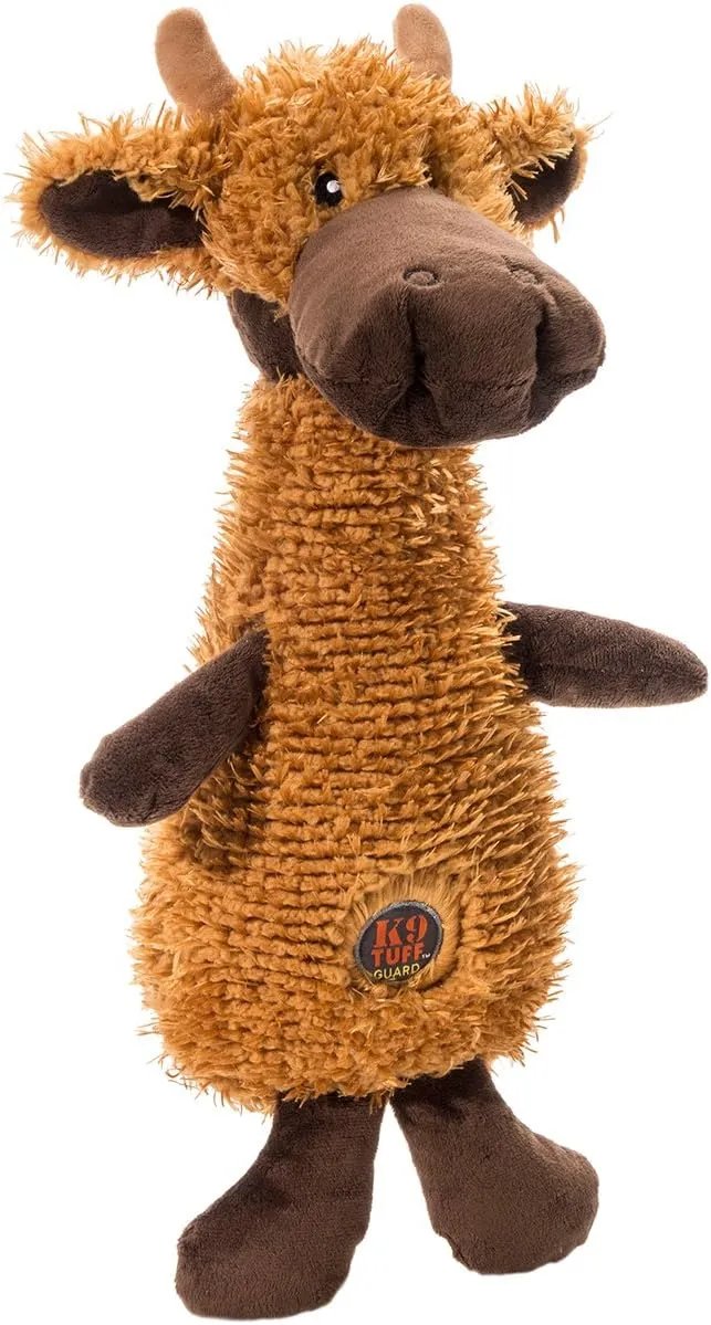 Outward Hound Scruffles Moose Plush Squeaky Dog Toy, Small