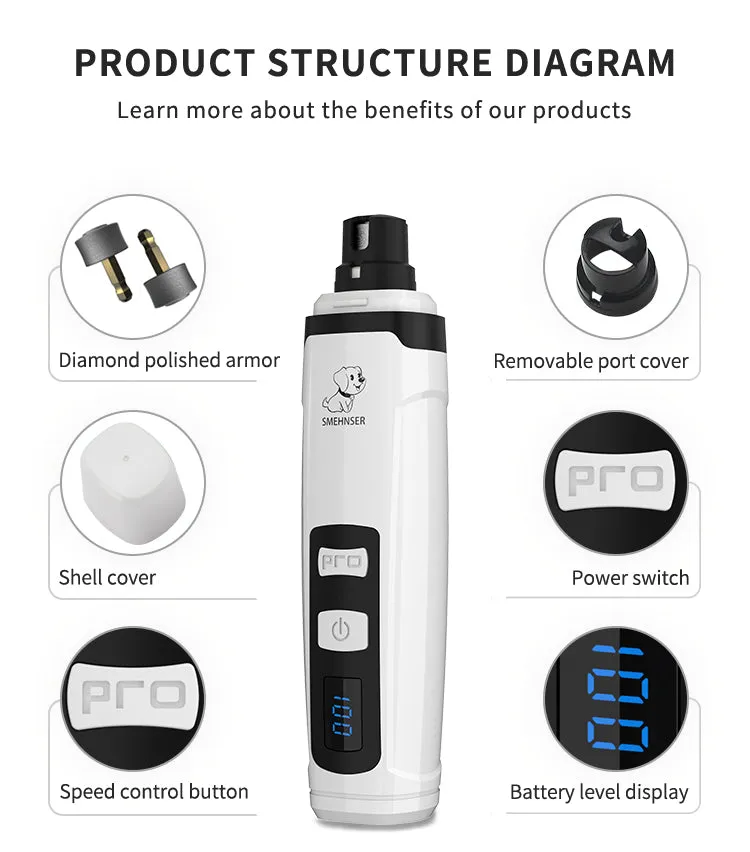 Painless Electric Pet Nail Grinder