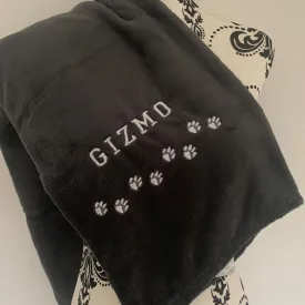 Pet Fleece Blanket - Paw Prints - Personalised