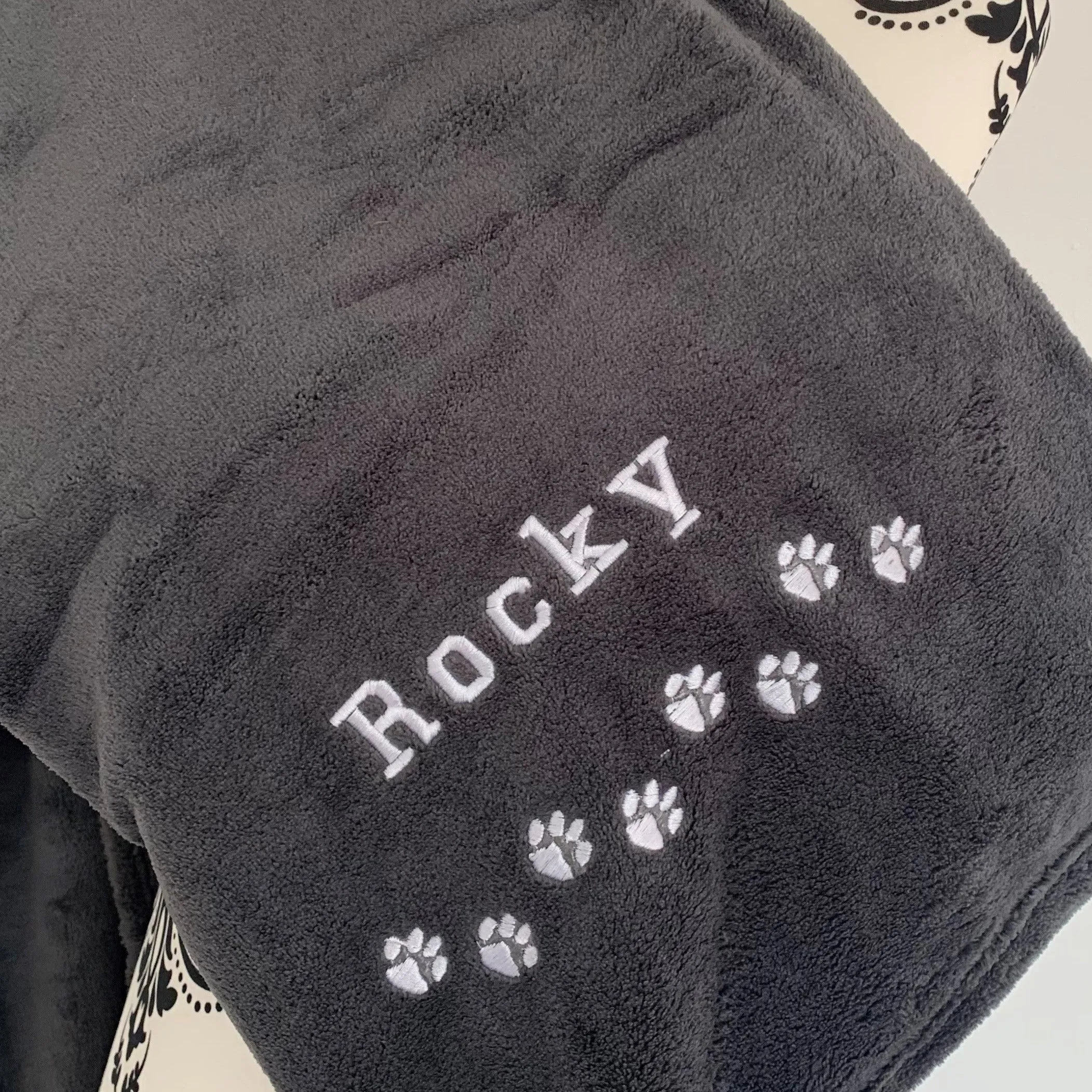 Pet Fleece Blanket - Paw Prints - Personalised