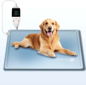 Pet Heating Pad, Waterproof Adjustable Temperature Indoor Cat Heating Pad with Timer, 86-140 Easy to Clean, Cloth Cover Included - 19.68" x 25.6" Medium