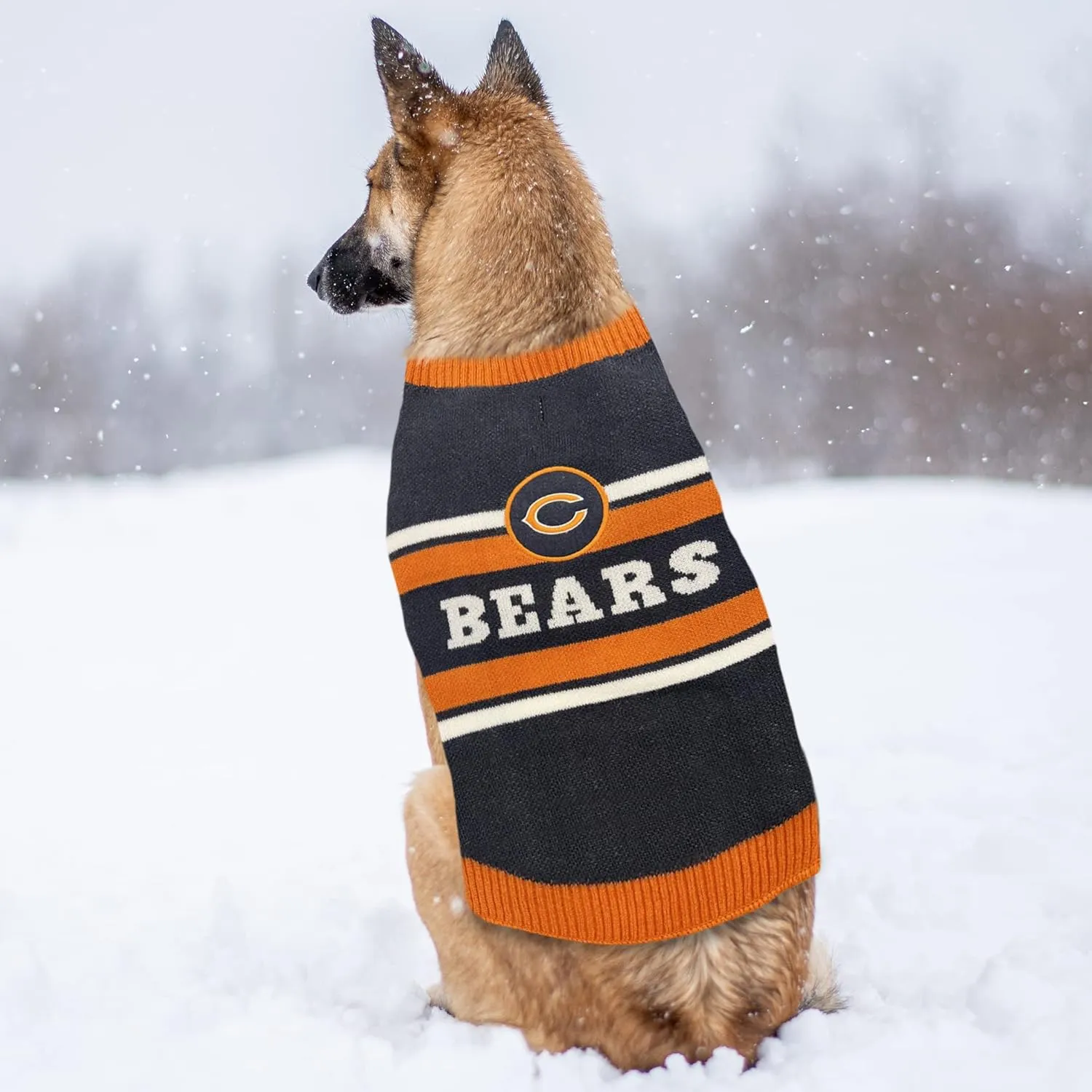 Pets First NFL Chicago Bears Dog Sweater, Size Small. Warm and Cozy Knit Pet Sweater with NFL Team Logo, Best Puppy Sweater for Large and Small Dogs, Team Color (CHI-4179-SM)