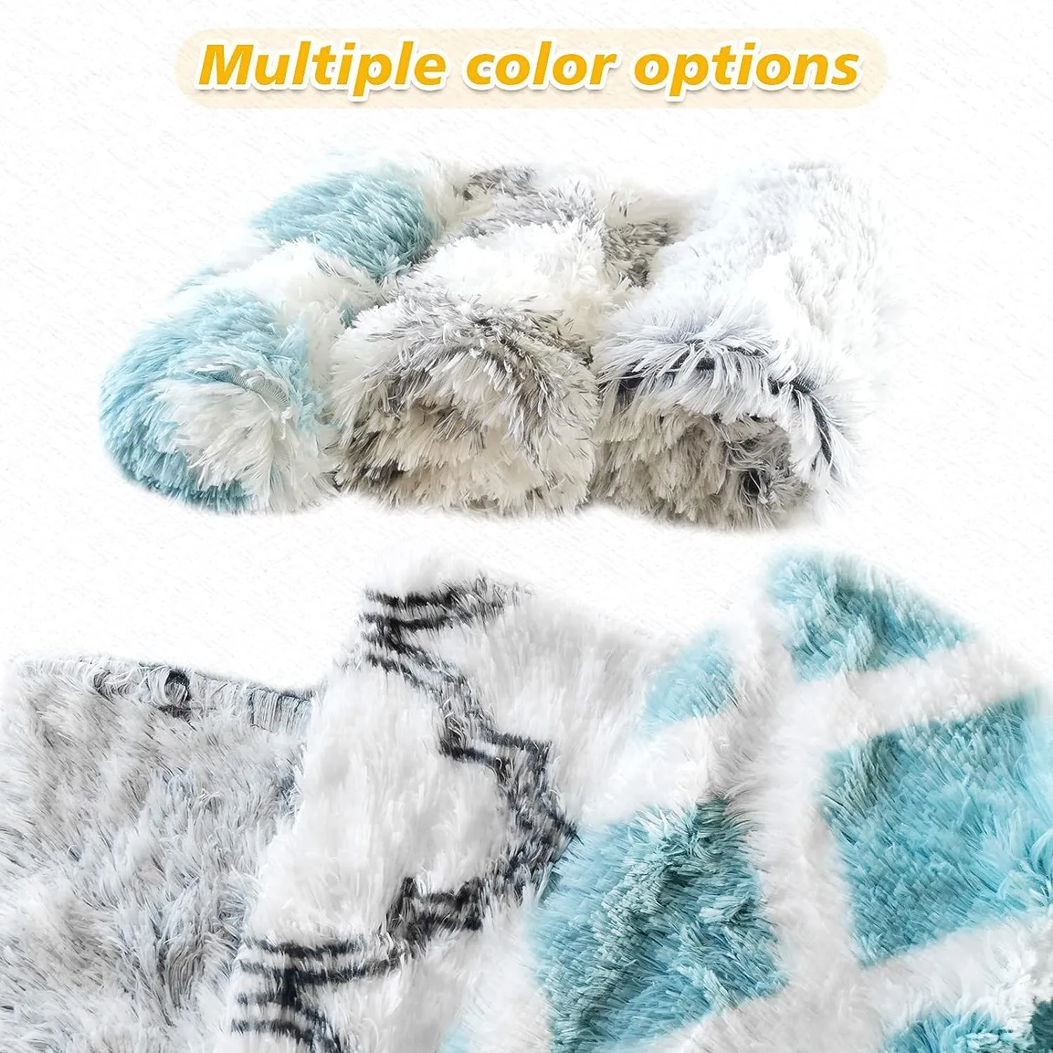 PJYuCien Throw Blanket for Dogs & Cats - Grey Puppy Kitten Blanket, Fluffy Fleece Calming Pet Throw Blanket, Medium Size 24in x 32in, Soft Warm for Indoor, Machine