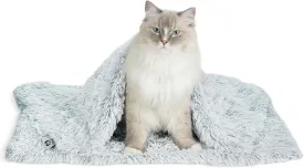 PJYuCien Throw Blanket for Dogs & Cats - Grey Puppy Kitten Blanket, Fluffy Fleece Calming Pet Throw Blanket, Medium Size 24in x 32in, Soft Warm for Indoor, Machine