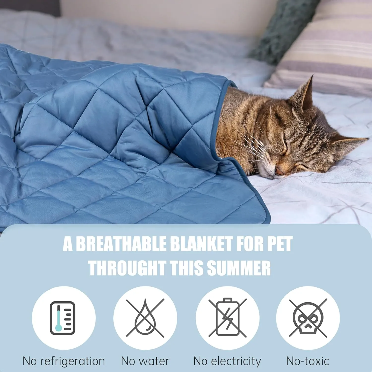 Premium Cooling Blanket for Dogs Pet Cooling Pads Washable Pet Cool Mat for Cats Hot Weather Puppy Lightweight Throw Calming Pad(40x60 inches)