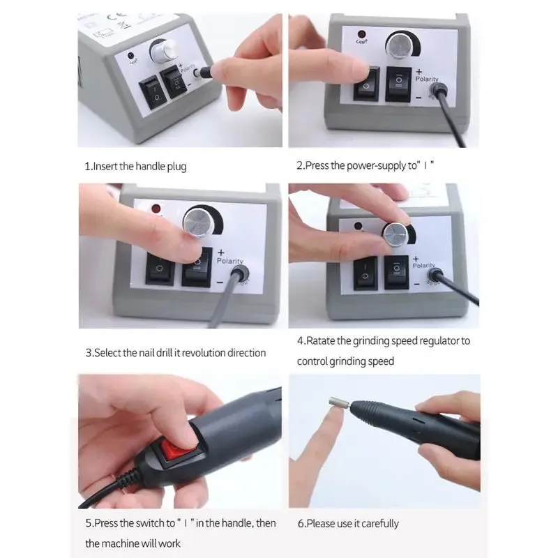 Professional 20000 RPM Nail Drill Machine Electric Nail Drill Electric Nail File Set Pedicure Tools Manicure Grinder For Acrylic Gel Nails