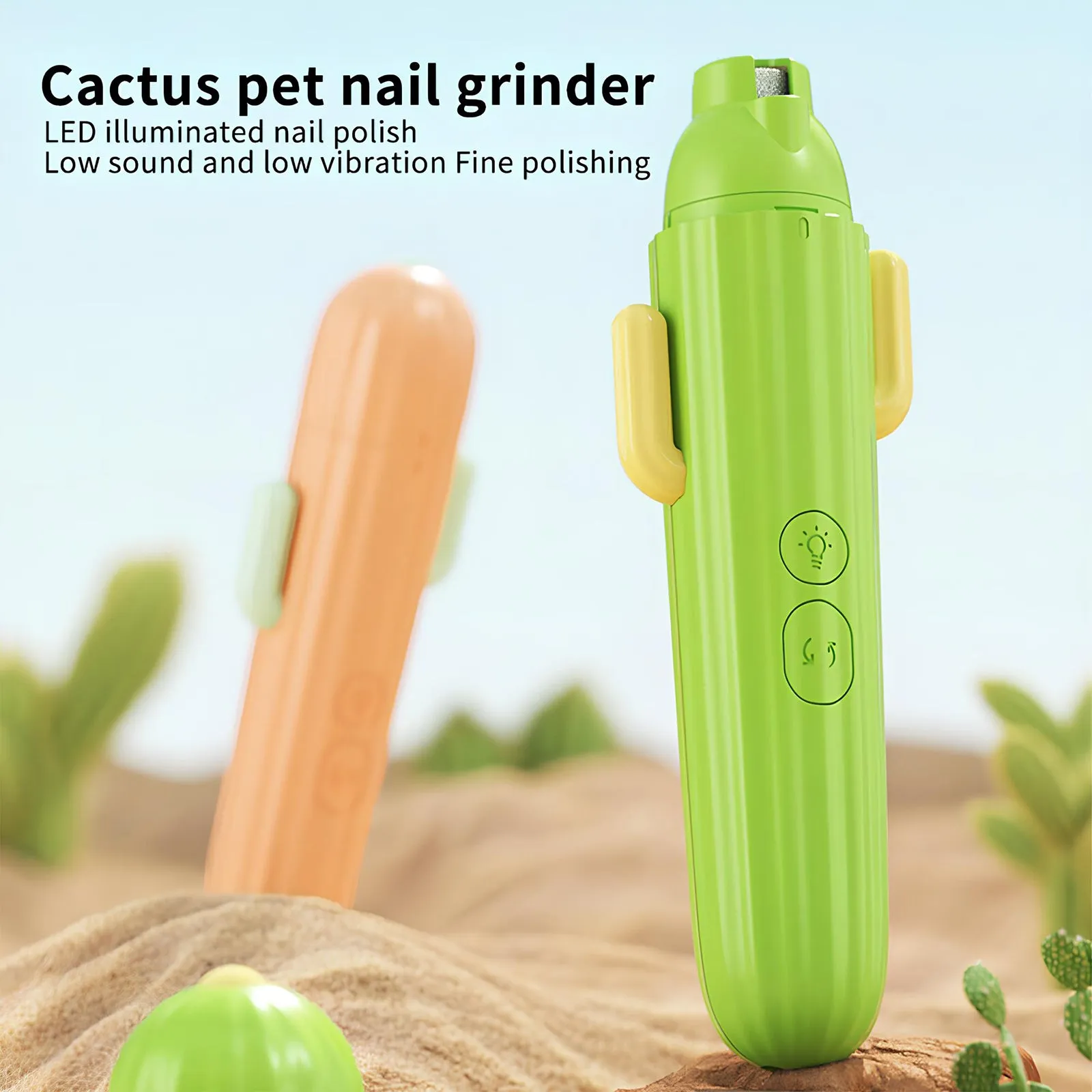 Rechargeable Cactus-Shaped Pet Nail Clipper