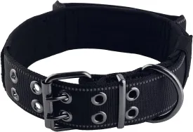 Reflective Dog Collar Heavy Duty Tactical with Control Handle and Metal Buckle for Dog Training(Large, Black) Reflective Dog Collar Heavy Duty Tactical with Control Handle and Metal Buckle for Dog Training(Large, Black)