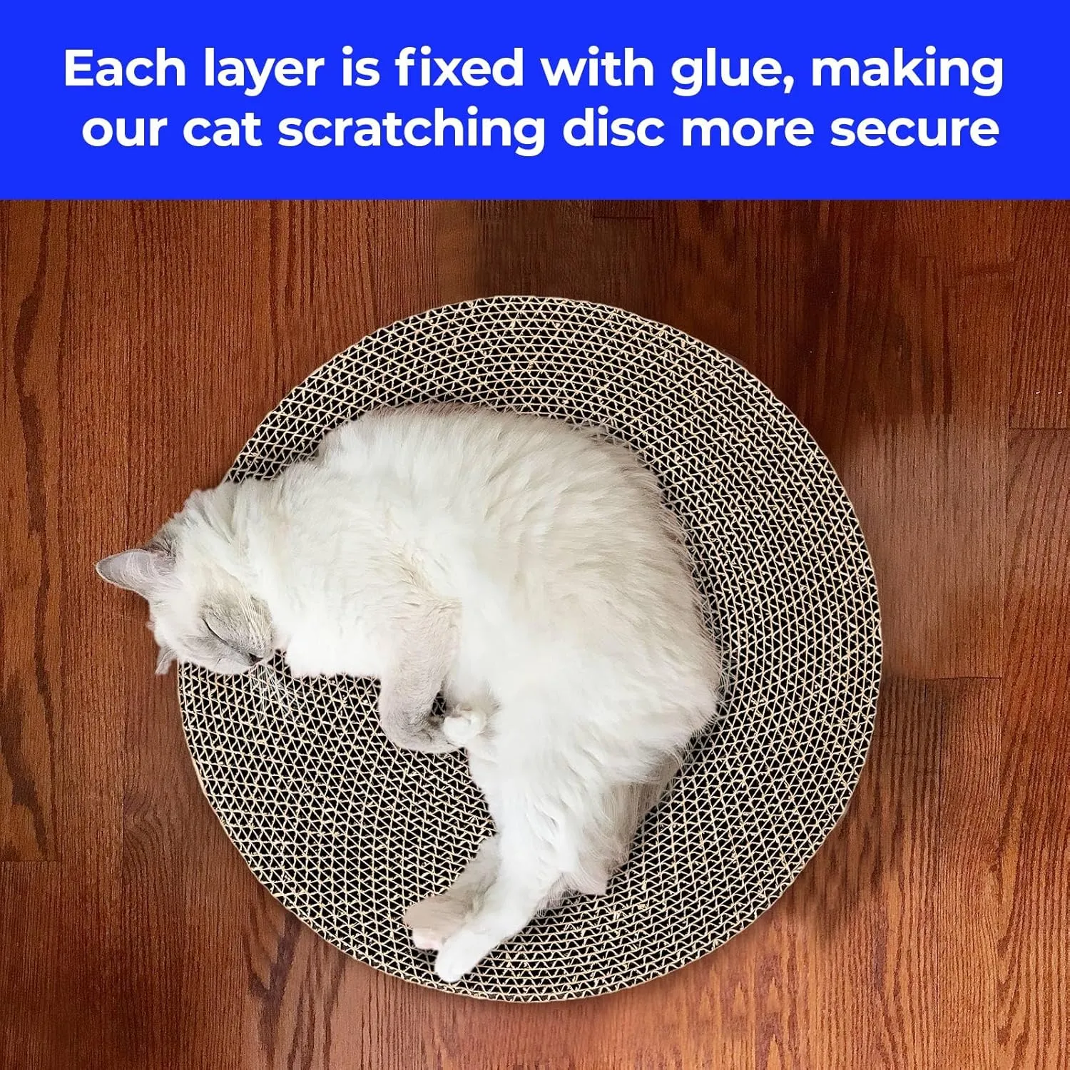 Round Cat Scratcher Refill 10 Inch Diameter 7/8 Inch Thickness Cat Scratching Board Cat Scratchers for Indoor Cats Scratch Pad (2pcs)