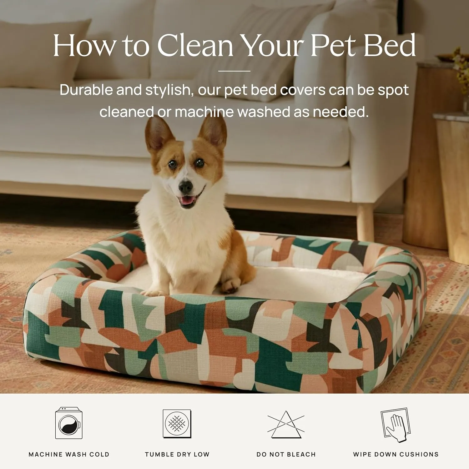 Ruggable Large Dog Bed Indestructible Washable Waterproof Cover Calming Memory Foam, Crate for Big Dogs - 44 inch, up to 80lbs, Non Slip Couch, Premium Donut Sides Navy size: XL, L