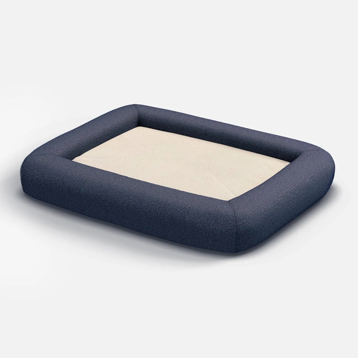 Ruggable Large Dog Bed Indestructible Washable Waterproof Cover Calming Memory Foam, Crate for Big Dogs - 44 inch, up to 80lbs, Non Slip Couch, Premium Donut Sides Navy size: XL, L