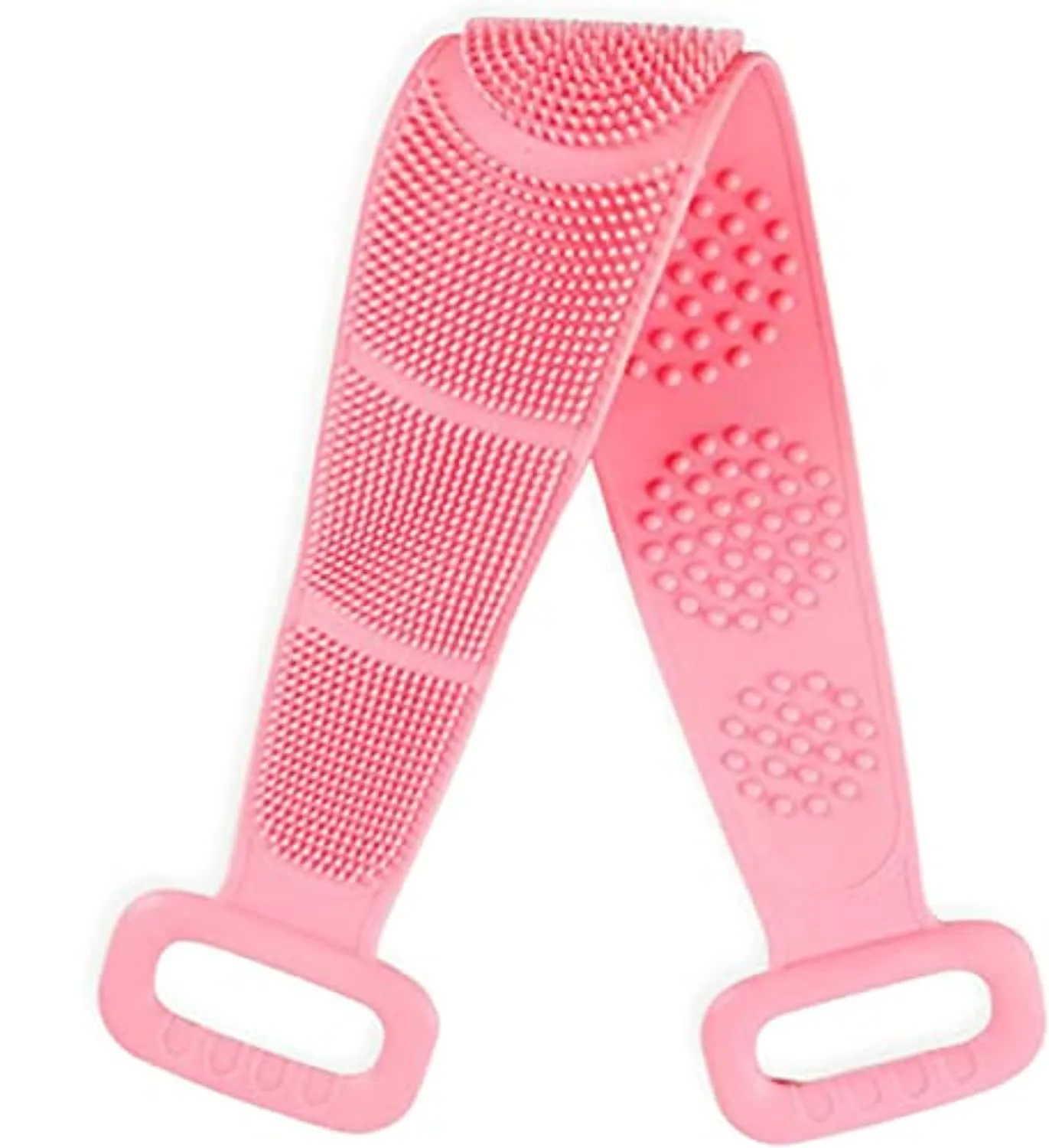 Silicone Back Scrubber Belt (80cm) – Extra Long-Double-Sided Bath Scrub Strap Gently Massages and Exfoliates Skin (80CM)