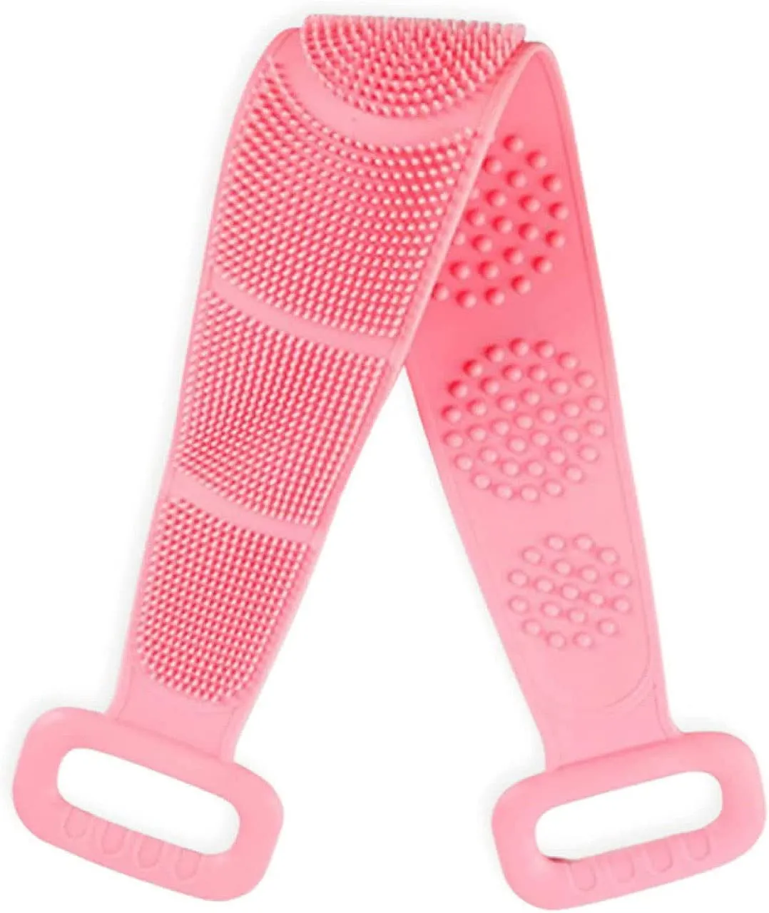 Silicone Back Scrubber Belt (80cm) – Extra Long-Double-Sided Bath Scrub Strap Gently Massages and Exfoliates Skin (80CM)