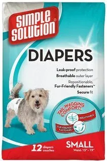 Simple Solution Disposable Female Diapers - 12 Pack