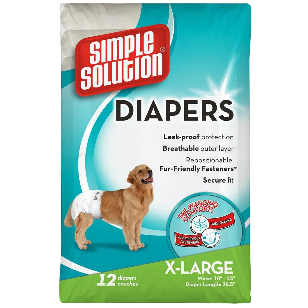 Simple Solution Disposable Female Diapers - 12 Pack