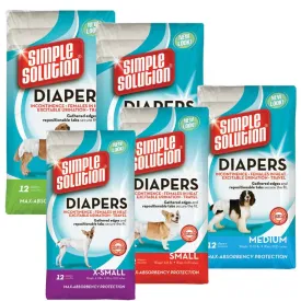 Simple Solution Disposable Female Diapers - 12 Pack