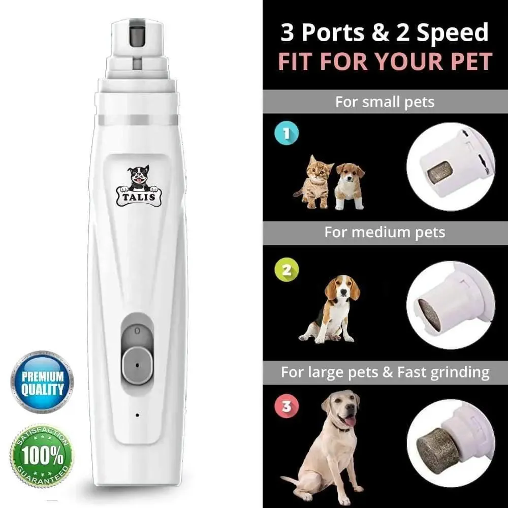 Talis Dog Nail Grinder and Electric Trimmer Hair Clippers Nail Kit for Cats, Dogs, Rabbits, Birds