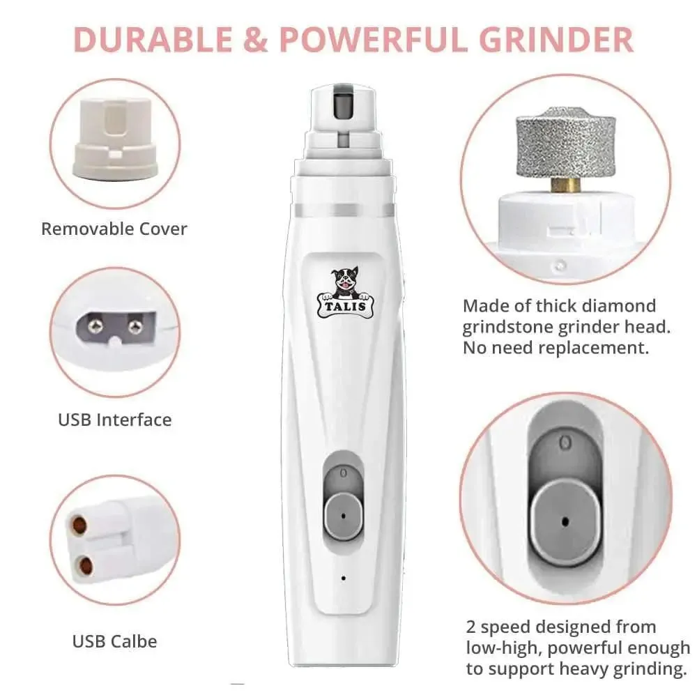 Talis Dog Nail Grinder and Electric Trimmer Hair Clippers Nail Kit for Cats, Dogs, Rabbits, Birds