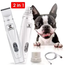 Talis Dog Nail Grinder and Electric Trimmer Hair Clippers Nail Kit for Cats, Dogs, Rabbits, Birds