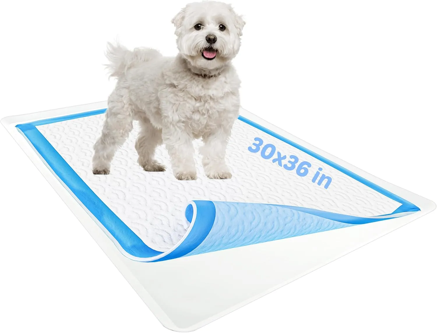 TidyFriend Silicone Pee Pad Holder Tray, 30 x 36 Inch No-Spill, Leakproof, Easy-to-Clean Pee Pad Holder for Dog (White)