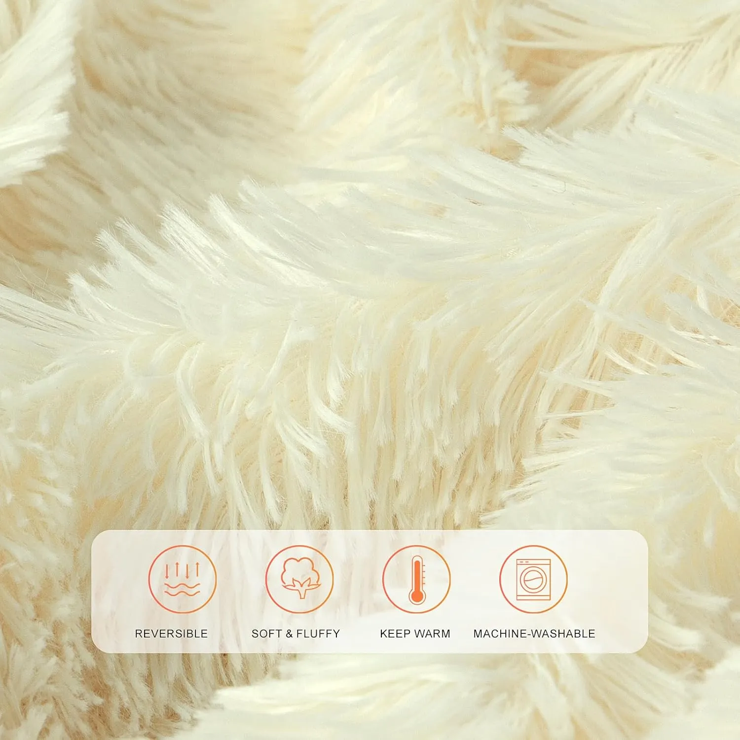 TOONOW Extra Fuzzy Faux Fur Blanket Twin Size 70"x78", Reversible Lightweight Plush Fuzzy Cozy Soft Blankets and Throws for Couch Sofa Bed, Decorative Fluffy Plush Comfy Blanket, Barlett Pear