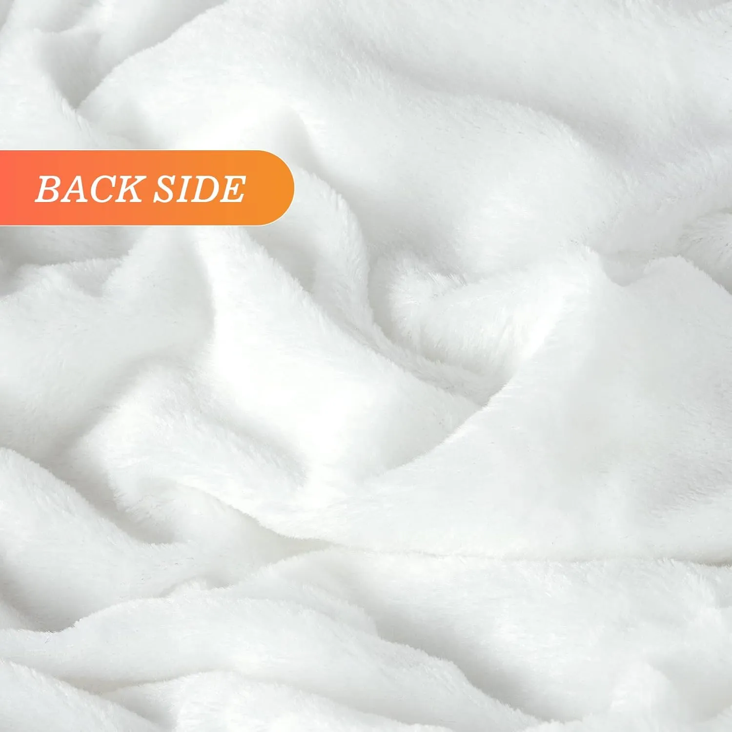 TOONOW Extra Soft Fuzzy Faux Fur Blanket Twin Size 70"x78", Reversible Lightweight Plush Fuzzy Cozy Soft Blankets and Throws for Couch Sofa Bed, Decorative Fluffy Plush Comfy Blanket, Pure White