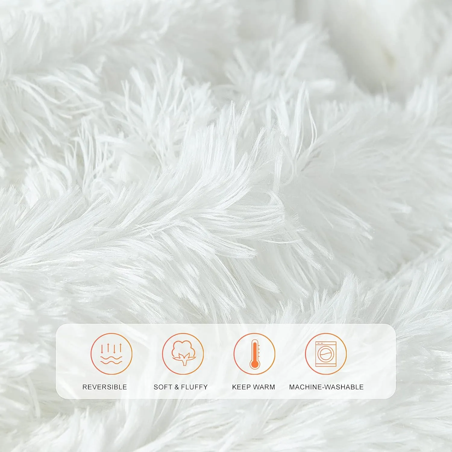 TOONOW Extra Soft Fuzzy Faux Fur Blanket Twin Size 70"x78", Reversible Lightweight Plush Fuzzy Cozy Soft Blankets and Throws for Couch Sofa Bed, Decorative Fluffy Plush Comfy Blanket, Pure White