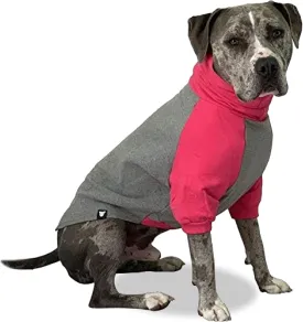 Tooth & Honey Pitbull Dog Sweater - Hot Pink & Grey (XX-Large)