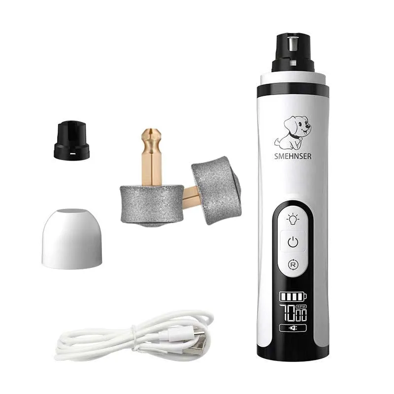 USB Rechargeable Electric LED Cat and Pet Nail Grinder