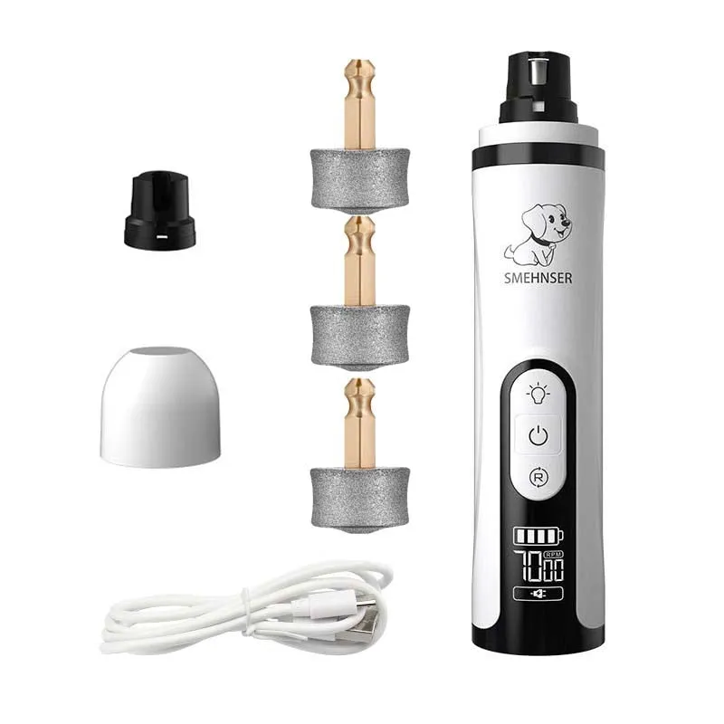 USB Rechargeable Electric LED Cat and Pet Nail Grinder
