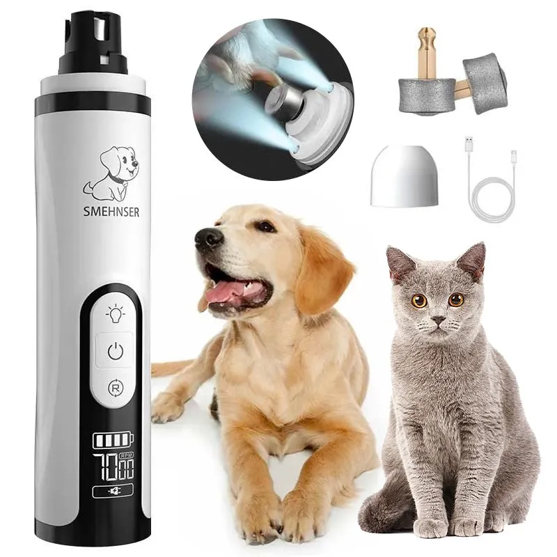 USB Rechargeable Electric LED Cat and Pet Nail Grinder