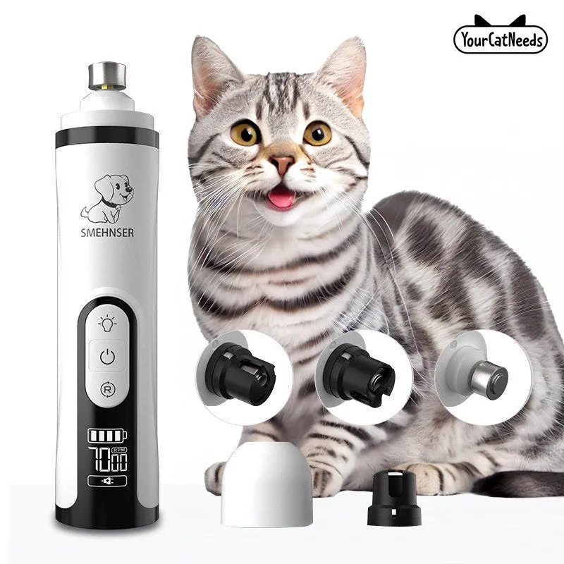 USB Rechargeable Electric LED Cat and Pet Nail Grinder