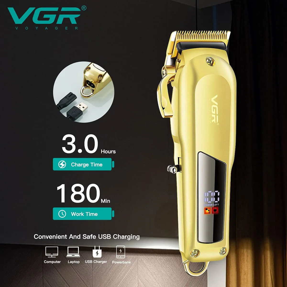 VGR V-278 Professional Beard & Hair Clipper