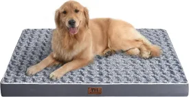 WESTERN HOME WH Large Dog Bed for Large, Jumbo, Medium Dogs, Orthopedic Pet Bed Waterproof Mattress with Removable Washable Cover, Thick Egg Crate Foam Dog Bed with Non-Slip Bottom