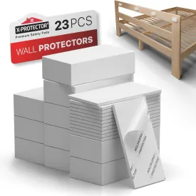 X-Protector Headboard Stoppers for Wall - 23 Pcs Pack, White - Premium Foam Wall Protector from Furniture - Ideal Furniture Bumpers to Protect Walls from Damage - Assorted Bed Stoppers for Headboard X-Protector Headboard Stoppers for Wall - 23 Pcs Pack, White - Premium Foam Wall Protector from Furniture - Ideal Furniture Bumpers to Protect Walls from Damage - Assorted Bed Stoppers for Headboard
