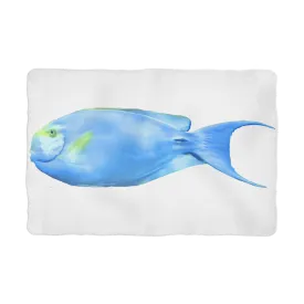Yellow and Light Blue Fish Sublimation Pet Blanket