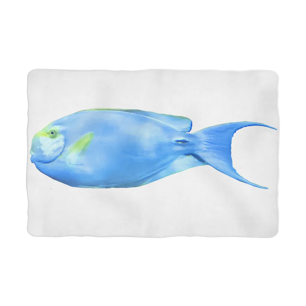 Yellow and Light Blue Fish Sublimation Pet Blanket